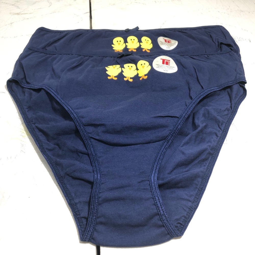Panties Easter Chicks Blue  TE Panties Two Matching Pairs 100% Cotton XXL New